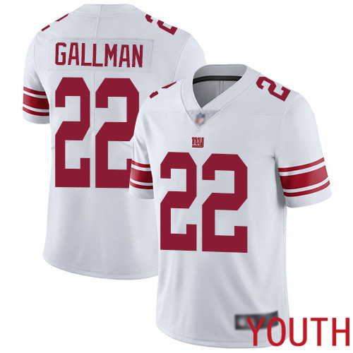 Youth New York Giants #22 Wayne Gallman White Vapor Untouchable Limited Player Football NFL Jersey->youth nfl jersey->Youth Jersey